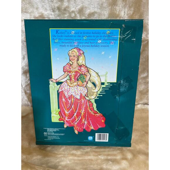 Barbie Holiday Kelsey Special Edition Doll 1996 Blonde Blue Gown NEW Rare - Picture 2 of 9